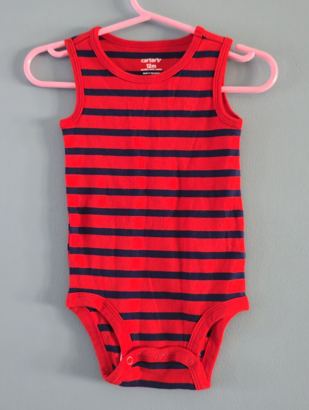 NWOT Set of 2 Striped Sleeveless One-Piece Bodysuits 12m